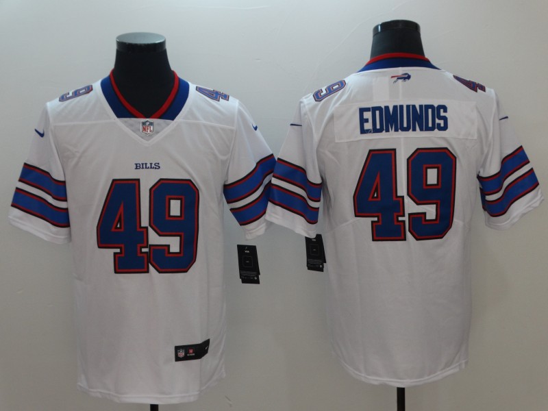 Men's Buffalo Bills Tremaine Edmunds #49 White Jersey